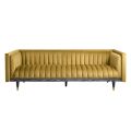 Metz Three Seater Sofa - Olive-view1