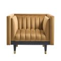 Metz Armchair - Camel-view4