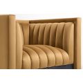 Metz Armchair - Camel-view5