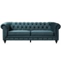 Monty 3-Sitzer Sofa - Pfauenblau-view1