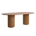 Ophelia Chestnut Dining Table and 6 Madison Light Taupe Dining Chairs-view2
