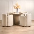 Ophelia Eettafel Rond Eiken Grijs Gewassen-view3