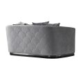Pino Canapé 2 places, base chrome - Gris colombe-view3
