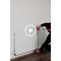 Anastasia Verstelbare Radiator Ombouw van Wit Glas - Messing-view3