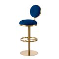 Ravello Tabouret de bar, piétement laiton - Bleu marine -view3