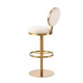 Ravello Bar Stool - Brass - Chalk-view4