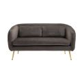 Roanna 2-Sitzer Sofa -Anthrazit  Silber/Messing Beine-view3
