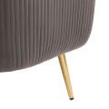 Roanna 2-Sitzer Sofa -Anthrazit  Silber/Messing Beine-view9