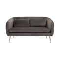 Roanna 2-Sitzer Sofa -Anthrazit  Silber/Messing Beine-view5