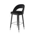 Rossini Tabouret de bar, extrémités argent - Noir-view1