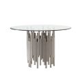 Rubell Silver Dining Table-view1