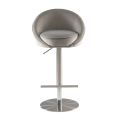 Selini Tabouret de bar, base argent - Gris colombe-view5