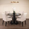 Sia 4-6 Seat Black Dining Table and 4 Chatsworth Dining Chairs-view1