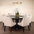 Sia 6-8 Seat Black Dining Table and 6 Chatsworth Dining Chairs-view1