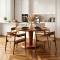 Sia 4-6 Seat Chestnut Dining Table and 4 Morton Chairs-view2