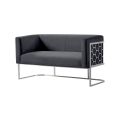 Alveare 2 Sitzer Sofa - Silber-Smoke-view3