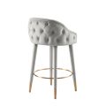 Sophia Tabouret de comptoir, extrémités or - Gris-view3