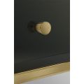 Stiletto Black Glass and Brass Chest of Drawers-view3