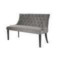 Torino Bänk – Smoke – Svarta Ben-view1