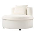 Tubio Lounge Sessel Elfenbein Chenille-view1