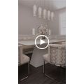 Loretta Table and 6 Alveare Silver Chairs - Chalk-view3