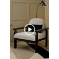 Waldo Armsessel – Helltaupe-farbenes Chenille-view4