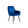 Watson Carver Chair Ink Blue with Black Legs-view1