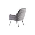 Watson Fauteuil, piétement argent - Gris colombe-view3