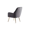 Watson Fauteuil, piétement laiton - Gris fumé-view3