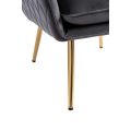 Watson Fauteuil, piétement laiton - Gris fumé-view4