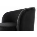 West End Chaise de salle à manger pivotante, base noire  - Noir-view4