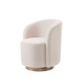 West End Sedia da pranzo girevole - Avorio Borg – Ottone-view1