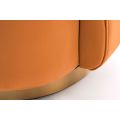 West End Swivel  Dining Chair - Pumpkin – Brass Base -view3