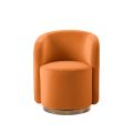 West End Swivel  Dining Chair - Pumpkin – Brass Base -view5