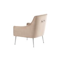Mason Sillón Lounge topo con patas de plata brillante
