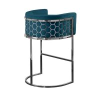 Tabouret de Comptoir Alveare en argent – Peacock
