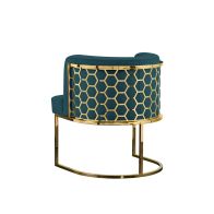 Alveare Eetkamerstoel Messing - Pauw Blauw