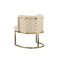 Alveare Dining Chair Brass - Chalk