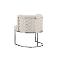 Alveare Chaise, base argent - Craie