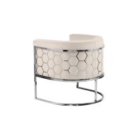 Alveare Tub Chair Silver -Chalk
