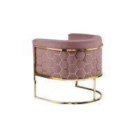 Alveare Tub Chair Brass Dove Grey