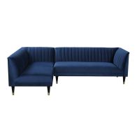 Baxter Ecksofa - Linksseitig - Marineblau