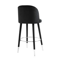 Bellucci Counter Stool - Black - Silver Caps