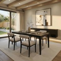 Blake 4-6 Seat Dining Table and 4 Hera Chairs