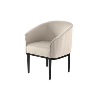 Ella Dining Chair - Chalk - Black Base