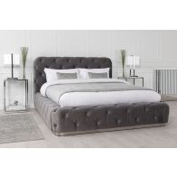 EU - Frankfurt Lit coffre, base argent - Gris