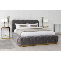 EU - Frankfurt Cama con almacenaje - Gris
