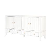 Heidi Weißes Sideboard Messing/Silber