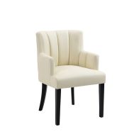 Hatfield Silla Carver - Piel PU Crema