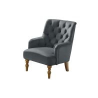 Laterna Lounge-Sessel - Geknöpft – Grau